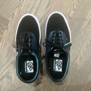 Vans Classic Black and Teal Sneakers